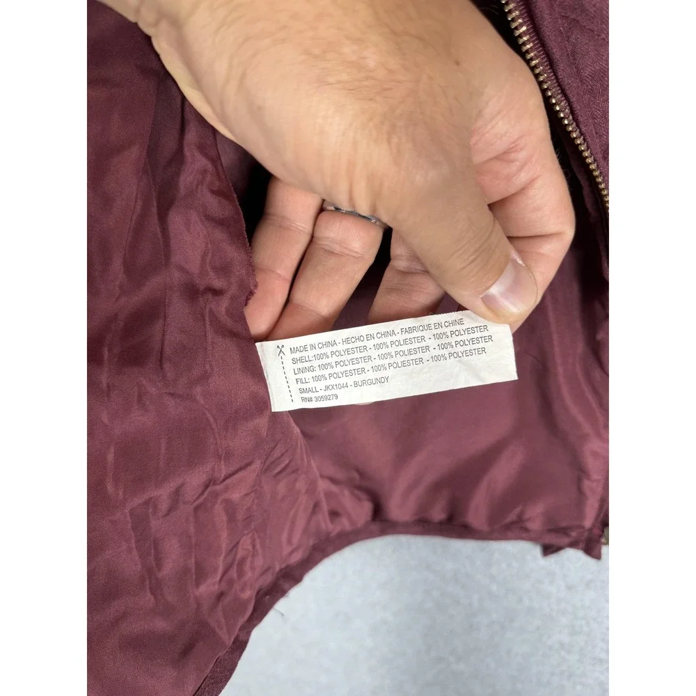 Thread & Supply Quilted Vest Womens Small Sleeveless Full Zip Pockets